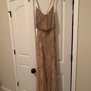 Long beaded ball gown